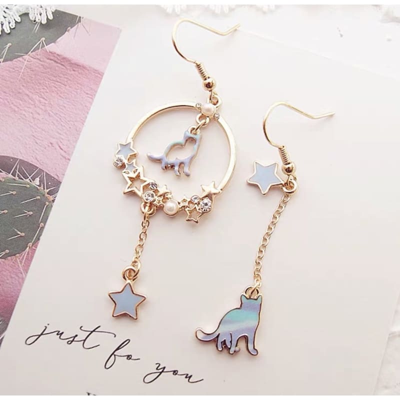 Kawaii Cat Earrings MM1043 - KawaiiMoriStore