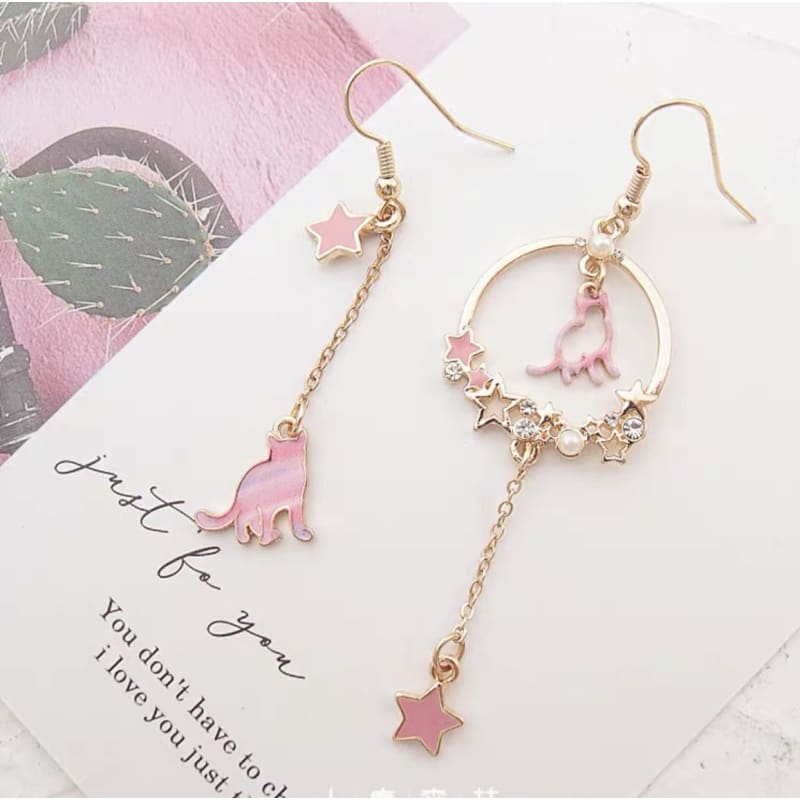 Kawaii Cat Earrings MM1043 - KawaiiMoriStore