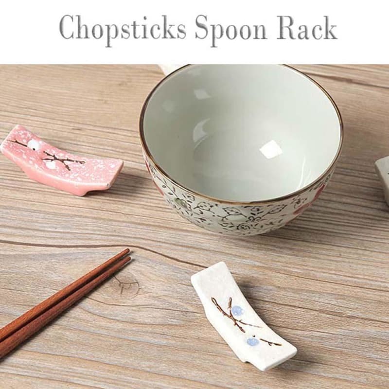 Kawaii Ceramic Sakura Chopsticks Holder MM1704 - Chopsticks 