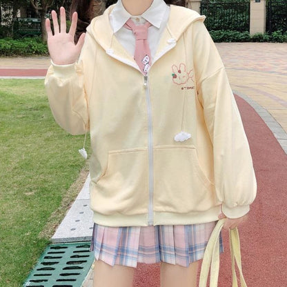 Kawaii Cloud Print Embroidered JK School Uniform Coat MK15857 - KawaiiMoriStore