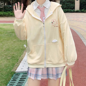 Kawaii Cloud Print Embroidered JK School Uniform Coat MK15857 - KawaiiMoriStore