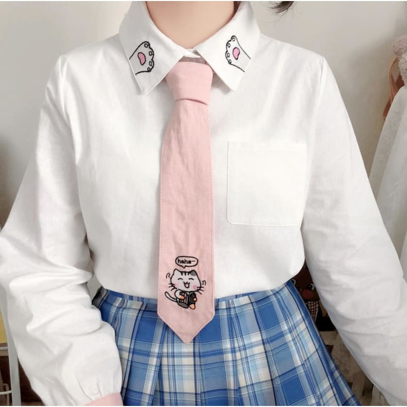 Kawaii Cloud Print Embroidered JK School Uniform Coat MK15857 - KawaiiMoriStore