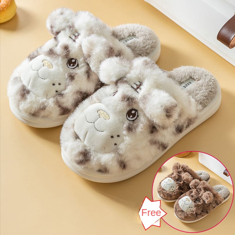 Kawaii Cute Aimal Lovers’ Slippers ME40 - Female 36-37 male