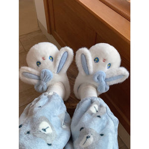 Kawaii Cute Bunny Furry Indoor Slippers ME64 - slippers