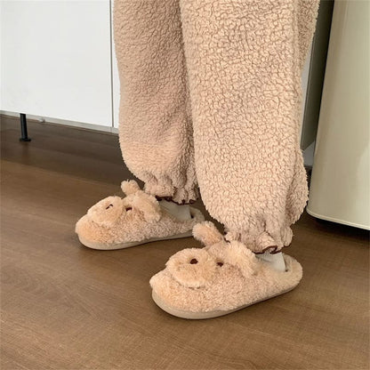 Kawaii Fleece Bear Home Slippers ME51 - slippers