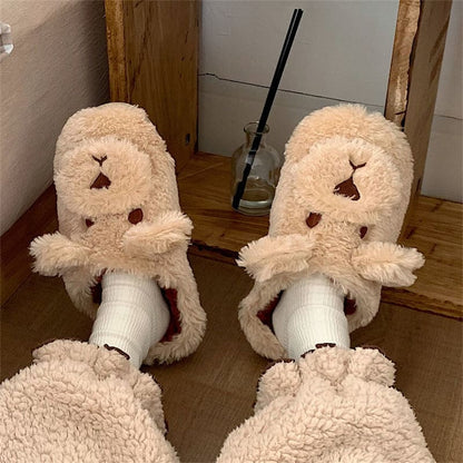 Kawaii Fleece Bear Home Slippers ME51 - slippers