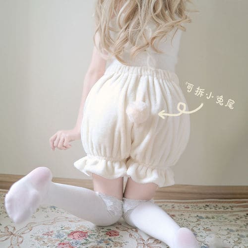 Kawaii Flurry Cute Bow Bloomer ME17 - Small / Bunny tail