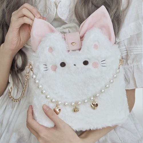 Kawaii Flurry Kitty Bag ME58 - 大白 - bag