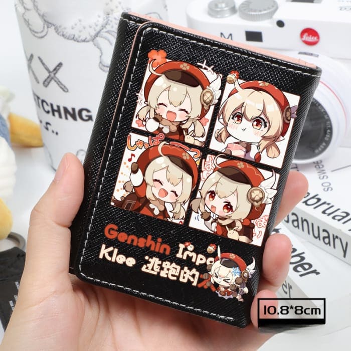 Kawaii Genshin Impact Chibi Wallet ON676 - Black / Klee