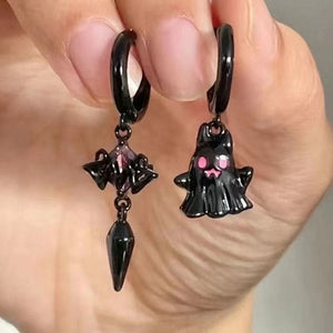 Kawaii Ghost Earrings ON670 - Black