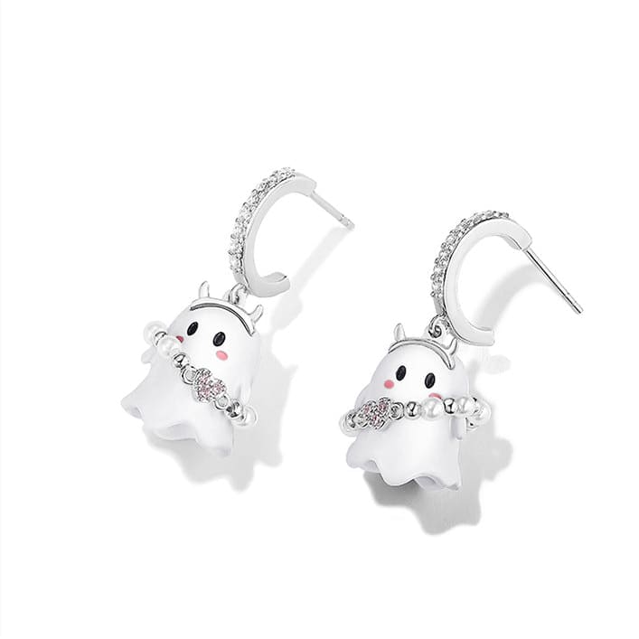 Kawaii Halloween Ghost Earrings ME35 - Little Ghost earrings