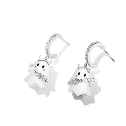 Kawaii Halloween Ghost Earrings ME35 - Little Ghost earrings