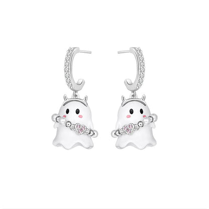 Kawaii Halloween Ghost Earrings ME35 - Little Ghost earrings