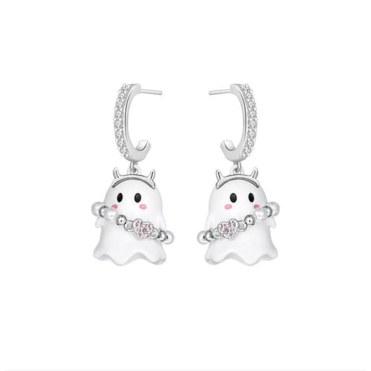 Kawaii Halloween Ghost Earrings ME35 - Little Ghost earrings