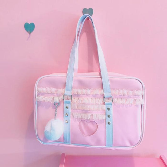 Kawaii Heart Ruffle Bag