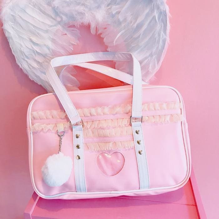 Kawaii Heart Ruffle Bag