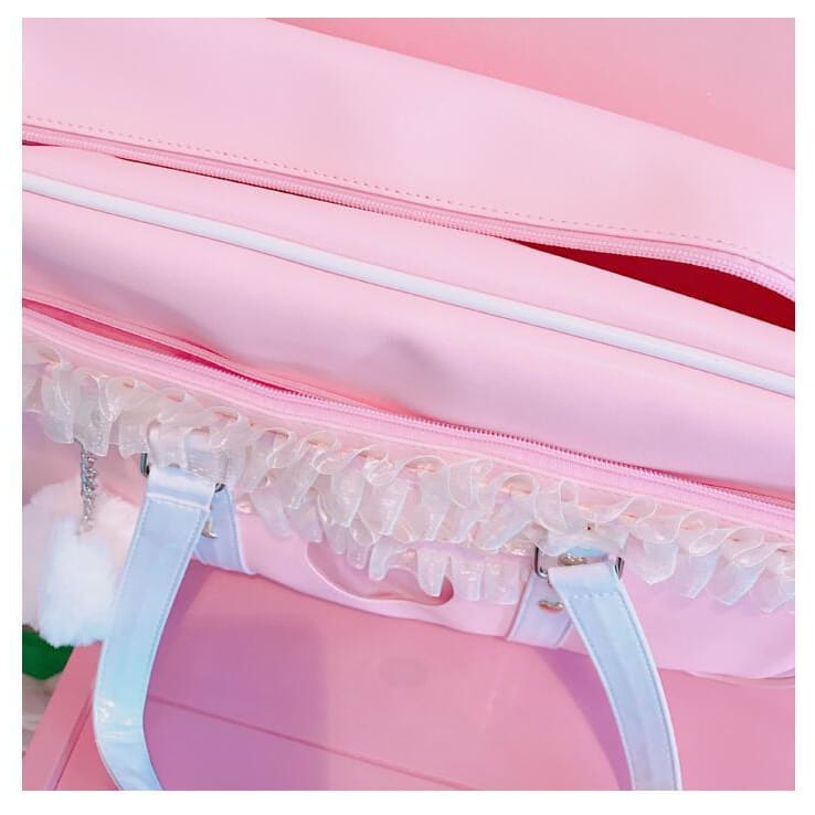 Kawaii Heart Ruffle Bag