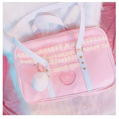 Kawaii Heart Ruffle Bag