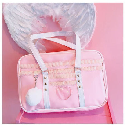 Kawaii Heart Ruffle Bag