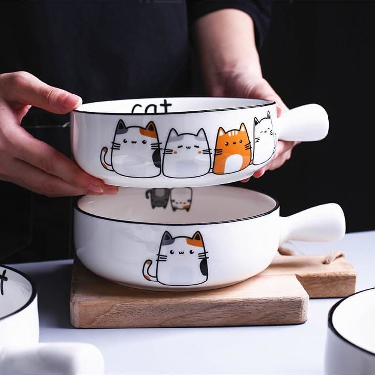 Kawaii Lovely Cats Bowl MM1637 - KawaiiMoriStore