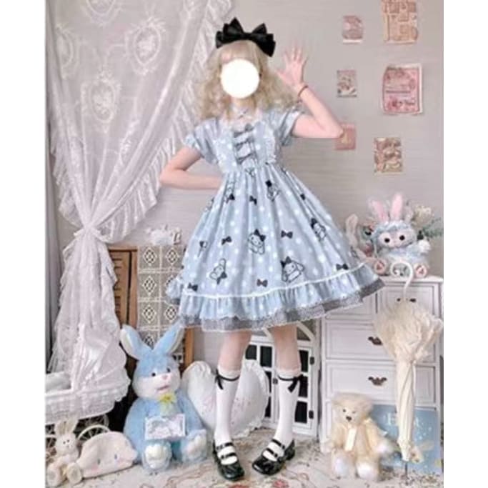 Kawaii Melody/Kuromi Lolita Dress MK17596 - Dress only /