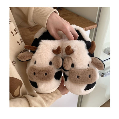 Kawaii Milk Cow Cute Sheet Homewear Slippers ME20