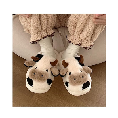 Kawaii Milk Cow Cute Sheet Homewear Slippers ME20