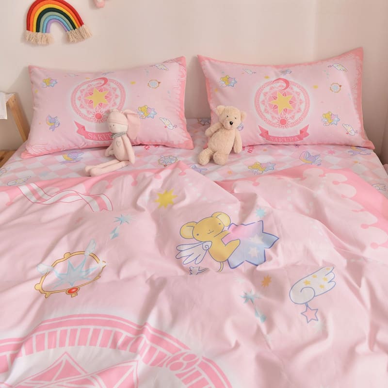 Kawaii Pastel Fashion CardCaptor Sakura Anime Bedding Set MM1621 - KawaiiMoriStore