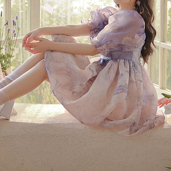 Kawaii Pastel Purple Pink Soft Princess Dress ON627 – KawaiiMoriStore