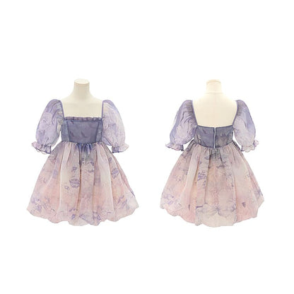 Kawaii Pastel Purple Pink Soft Princess Dress ON627 - dress