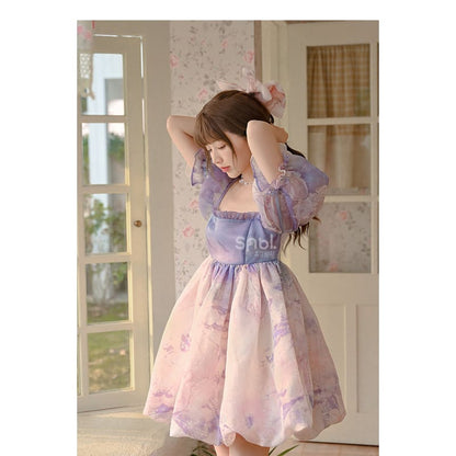 Kawaii Pastel Purple Pink Soft Princess Dress ON627 - dress