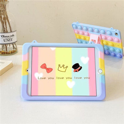 Kawaii Pastel Rainbow Cute Ipad Protect Case MM1622 - KawaiiMoriStore