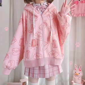 Kawaii Piggy Coat MK15711 - KawaiiMoriStore