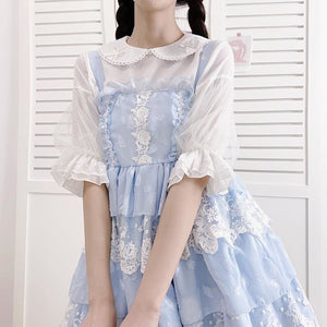 Kawaii Princess Tulle Accented Lolita Blouse - One Size / 