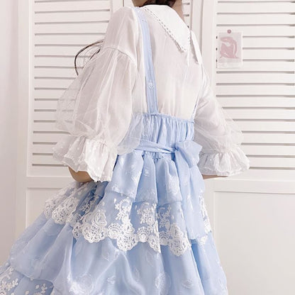 Kawaii Princess Tulle Accented Lolita Blouse - One Size / 