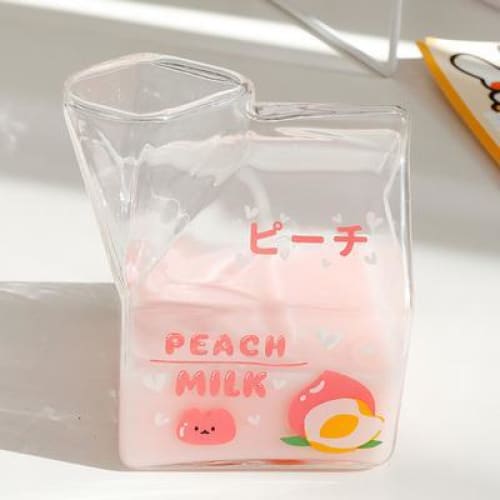 Kawaii Square Milk Carton Glass Cup MK15084 - KawaiiMoriStore