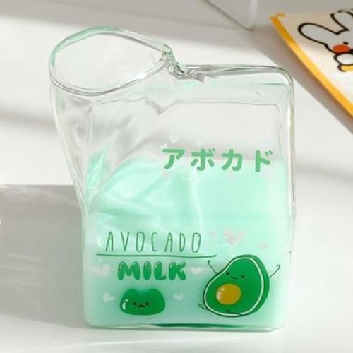 Kawaii Square Milk Carton Glass Cup MK15084 - KawaiiMoriStore