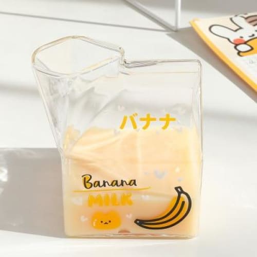 Kawaii Square Milk Carton Glass Cup MK15084 - KawaiiMoriStore