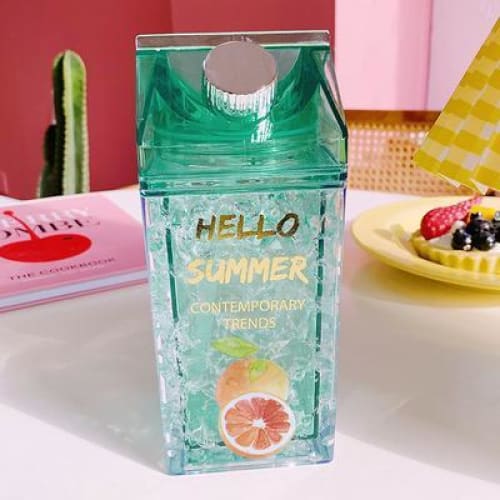 Kawaii Straw Fashion Ice Fruit Water Bottle MK15112 - KawaiiMoriStore