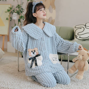 Kawaii Styles Lovely Cartoon Plush Pajamas ON265 - B /