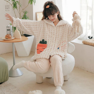 Kawaii Styles Lovely Cartoon Plush Pajamas ON265 - C /