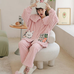Kawaii Styles Lovely Cartoon Plush Pajamas ON265 - I /
