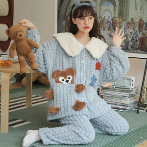 Kawaii Styles Lovely Cartoon Plush Pajamas ON265 - J /