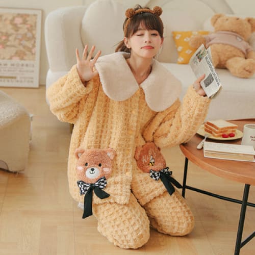 Kawaii Styles Lovely Cartoon Plush Pajamas ON265 - N /