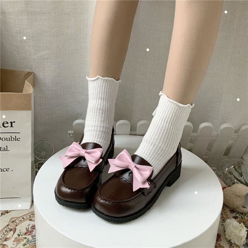 Kawha Cat Claw Bowknot Lolita Shoes MM1023 - KawaiiMoriStore