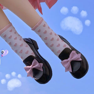 Kawha Cat Claw Bowknot Lolita Shoes MM1023 - KawaiiMoriStore