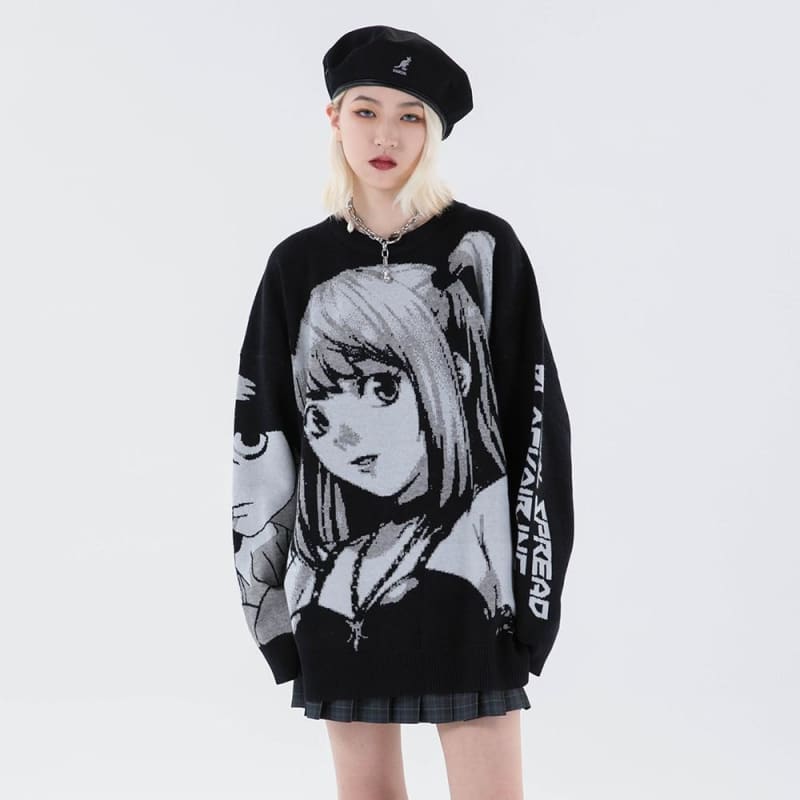 Knitted Harajuku Winter Oversized Sweater MK275 - KawaiiMoriStore