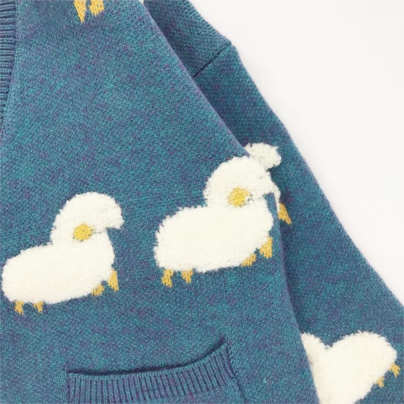 Lamb Dreams Soft Knitted Kawaii Cardigan Sweater - One Size 