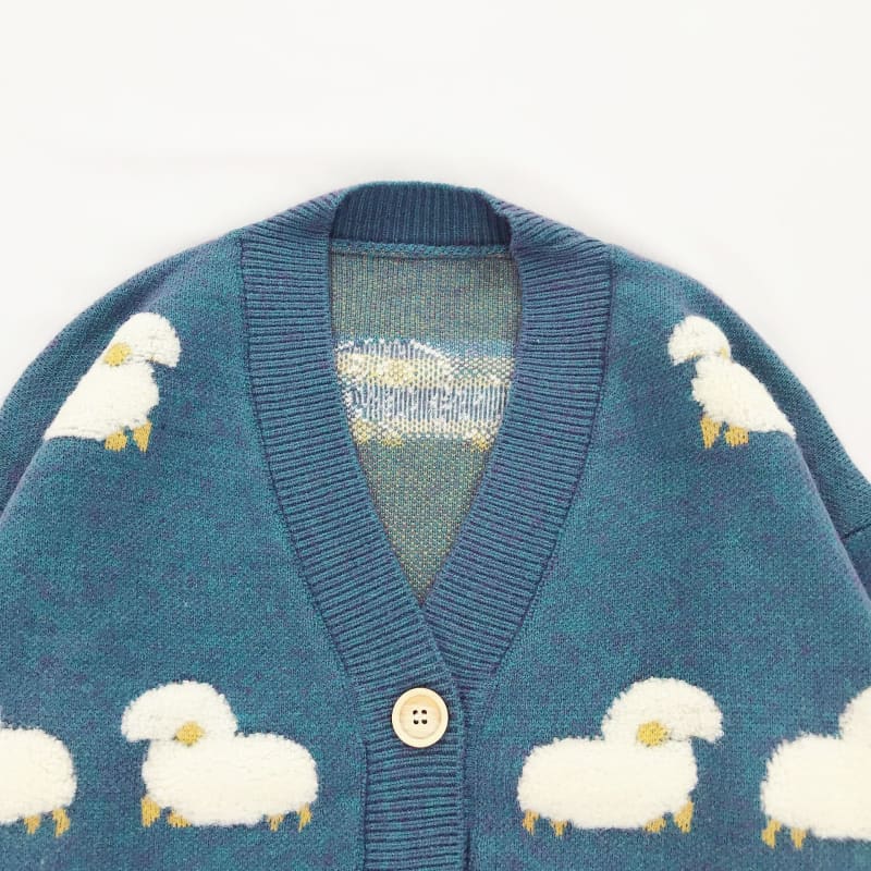 Lamb Dreams Soft Knitted Kawaii Cardigan Sweater - One Size 