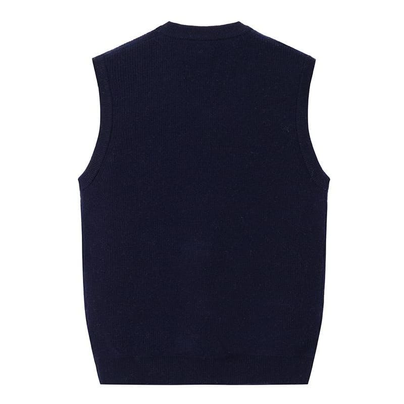 Lester - V-Neck Pure Cashmere Winter Sweater Vest - vest